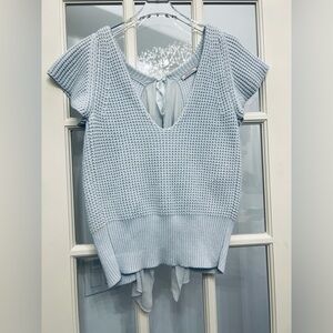 Nina Ricci Sky Blue Knit Tank Top
